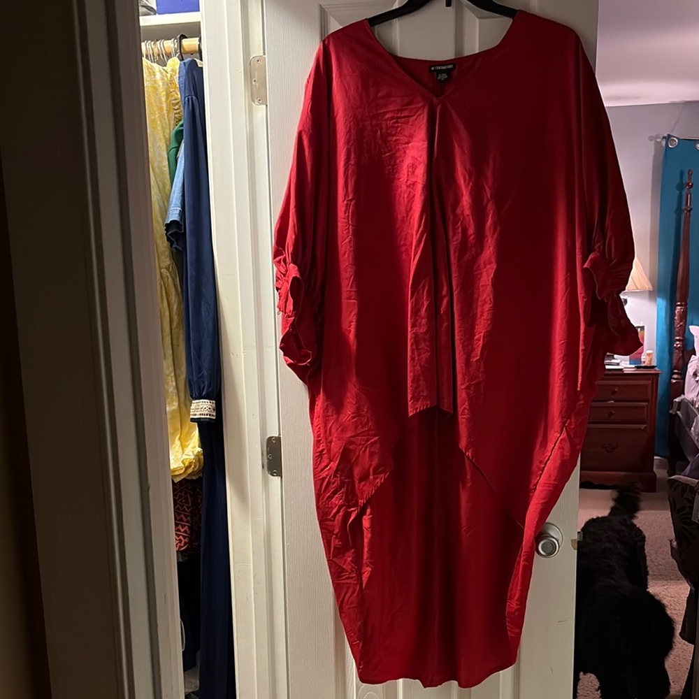 Elegant Red High Low Dress